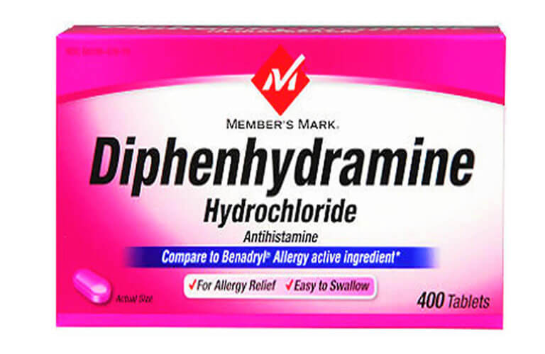 Thuốc Diphenhydramine ở dạng viên dùng qua đường uống