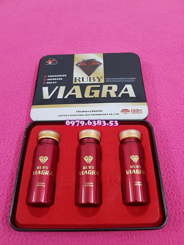 Thuốc kích dục nam Ruby Viagra 6800mg
