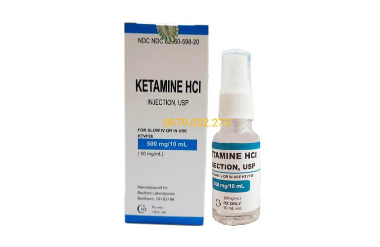 Thuốc mê dạng xịt Ketamine HCL cho tác dụng mạnh, giúp người bị mất ngủ lâu ngày tiến vào giấc ngủ nhanh hơn