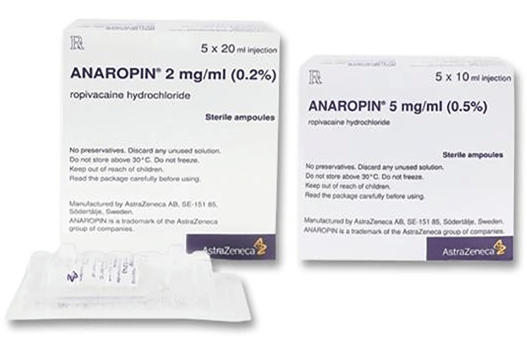 Anaropin có chứa hoạt chất Ropivacaine có tác dụng gây tê hỗ trợ phẫu thuật
